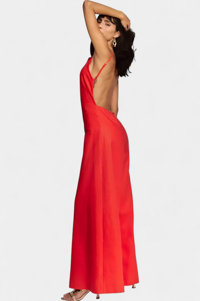 Mono Halter Belén de Pierna Ancha con Elegante Caída