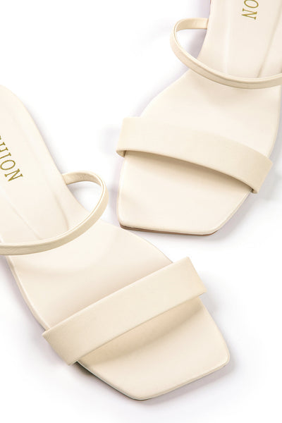 Sandalias Planas Básicas con Punta Cuadrada