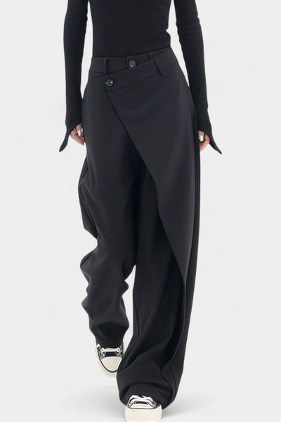 Oaklyn Pantalones Rectos con Drapado Contemporáneo