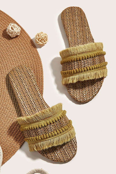 Zapatillas con Detalles de Flecos