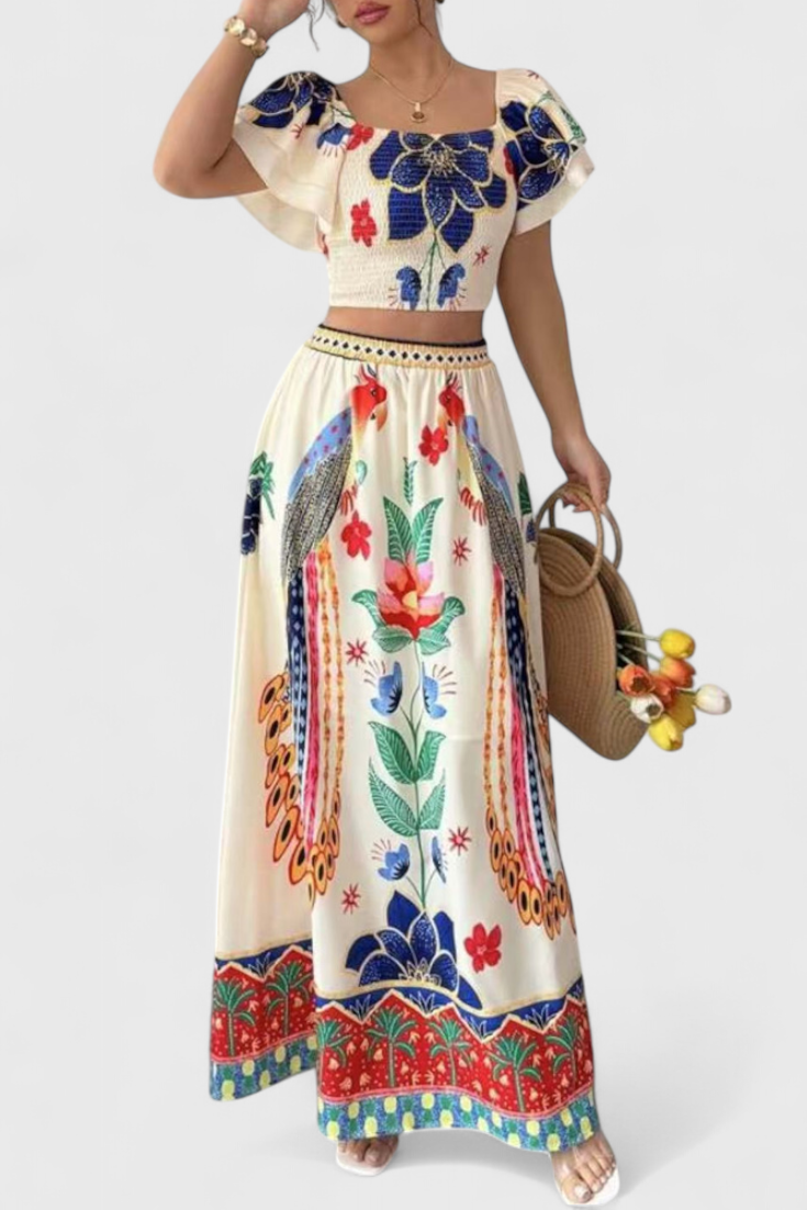Itzel Conjunto Bohemio con Diseño Étnico