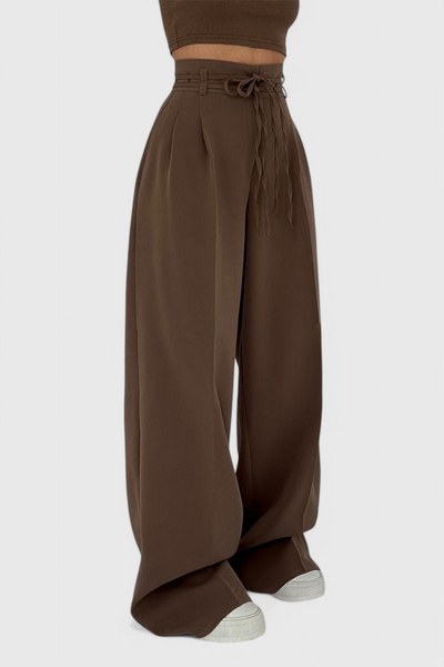 Sophie Pantalones de pierna ancha con ajuste de cordones