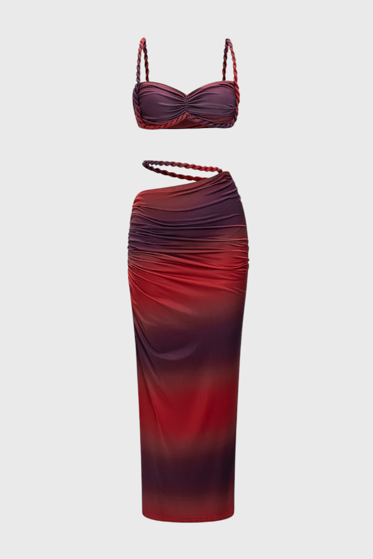 Conjunto Estela de Falda Sin Espalda