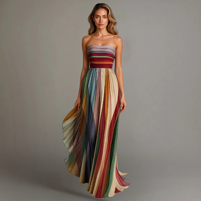 Fiorella™ | Vestido Sin Mangas Colorido