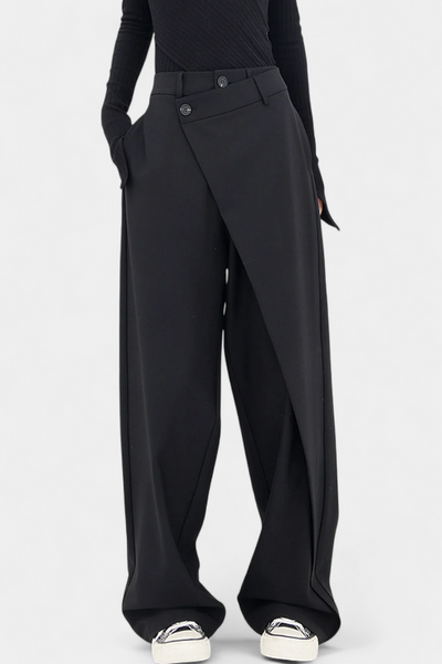 Oaklyn Pantalones Rectos con Drapado Contemporáneo