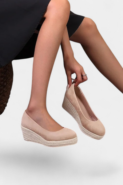 Laupa Zapatos de Plataforma con Suela Trenzada al Estilo Espadrille
