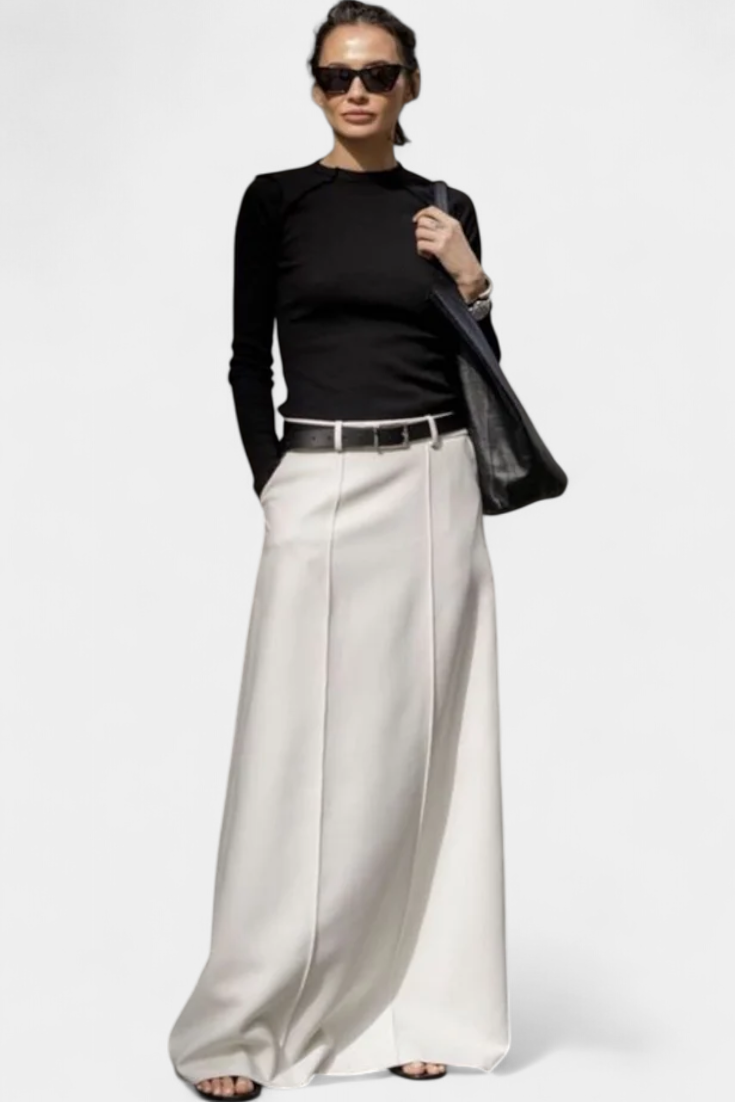 Ada Falda H-Line Sólida con Estilo Urbano Contemporáneo