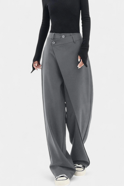 Oaklyn Pantalones Rectos con Drapado Contemporáneo