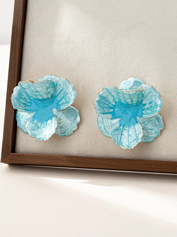Pendientes Florales de Diseño Geométrico