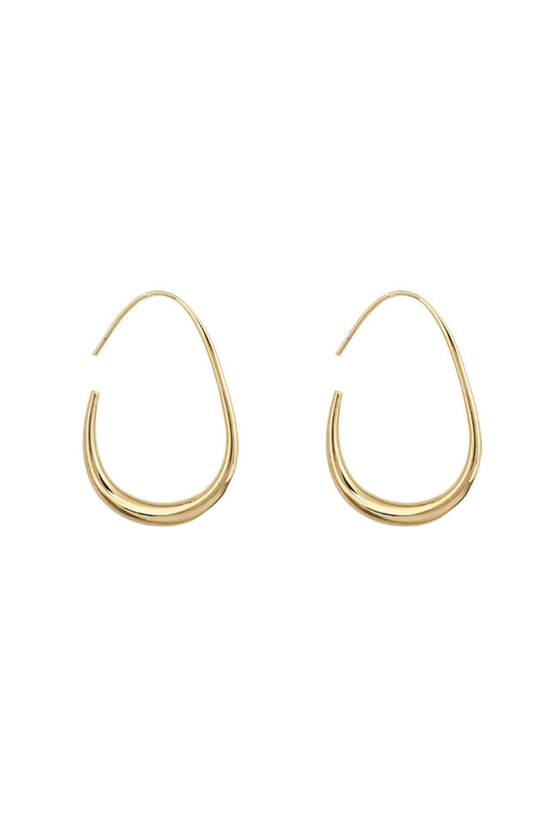 Oval Metal Earrings