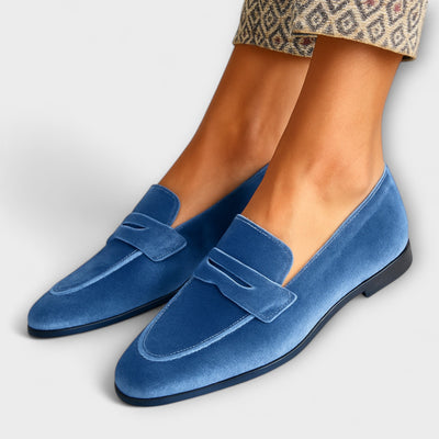 Louise Zapatillas de Terciopelo con Diseño Clásico