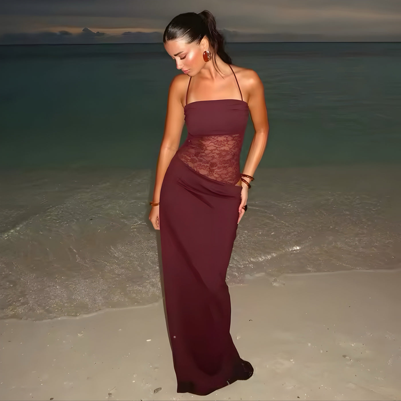 Meravi™ Vestido Sin Mangas