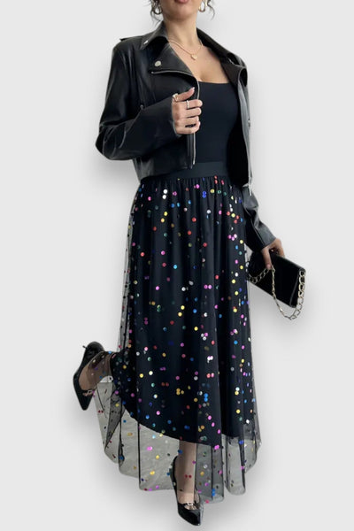 Claire Falda de Lunares Multicolor