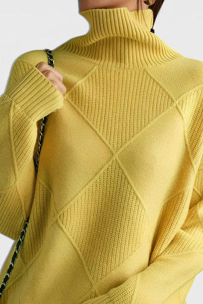 Jersey de Cachemira Jasmine con Cuello Alto
