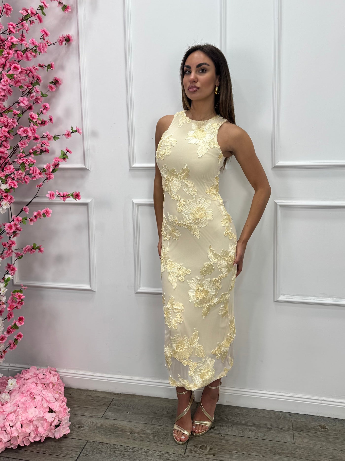 Serelia™ Vestido de Noche Elegante con Estampado Floral