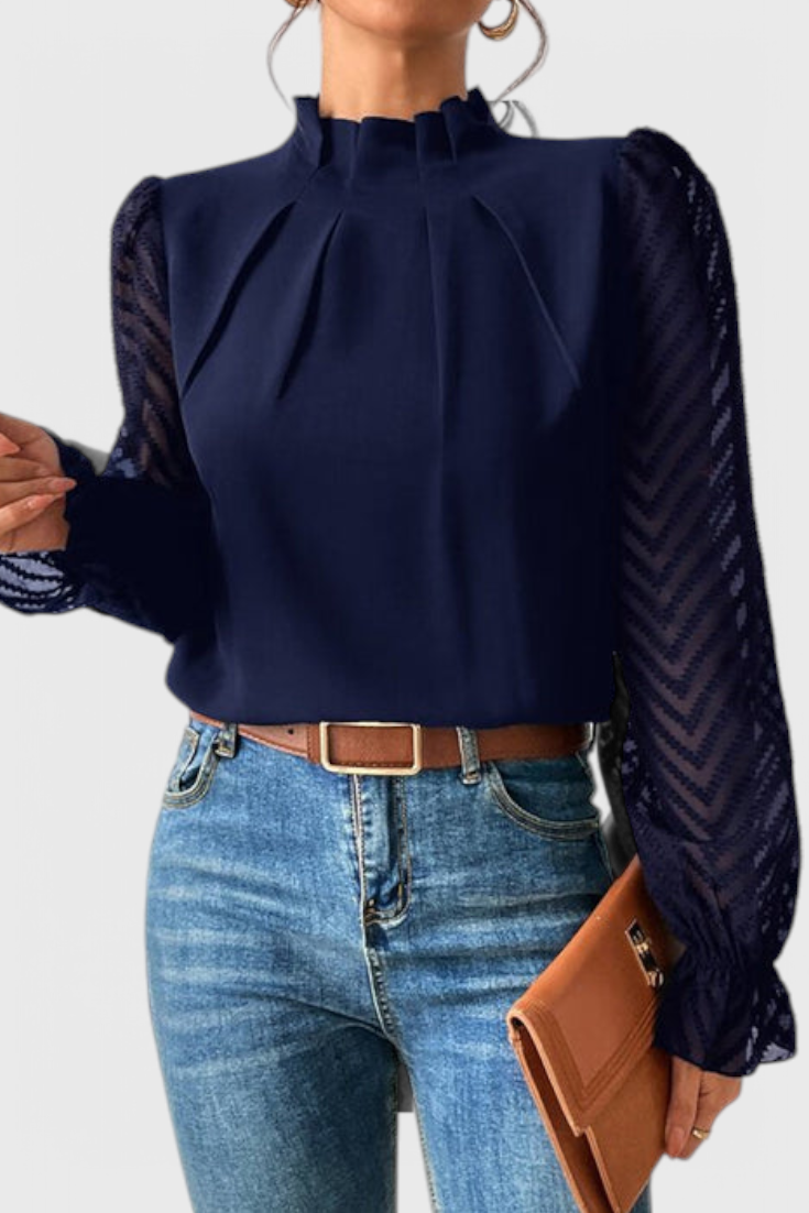 Helga Camisa de Manga Larga Estilo Náutico