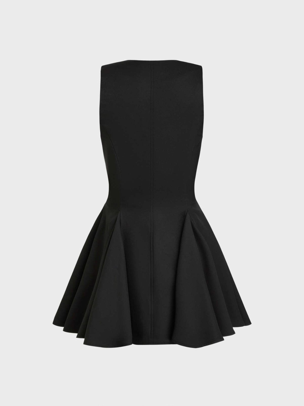 Nadia® | Vestido Mini de Botones con Volante y Escote en V