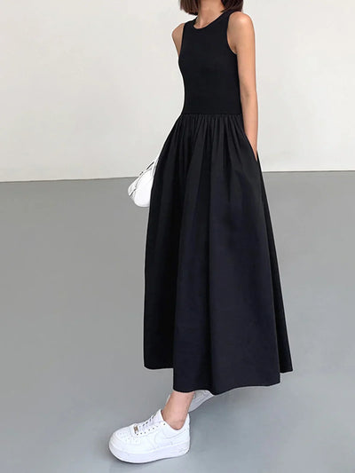 Victoria | Vestido Largo de Cuello Redondo Casual