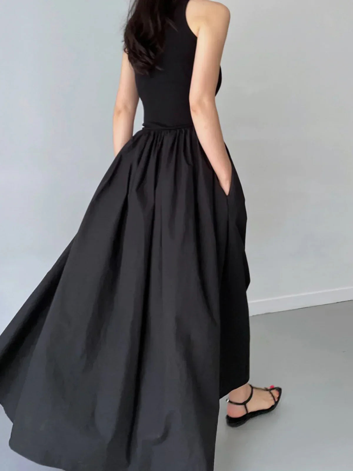 Victoria | Vestido Largo de Cuello Redondo Casual