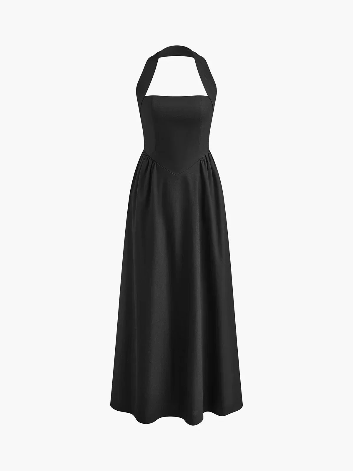 Ayşe® | Vestido Largo A Línea de Algodón y Lino Simple y Chic