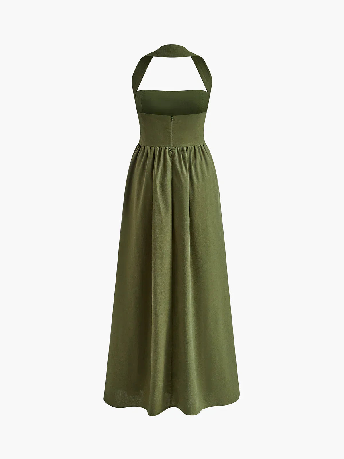 Ayşe® | Vestido Largo A Línea de Algodón y Lino Simple y Chic