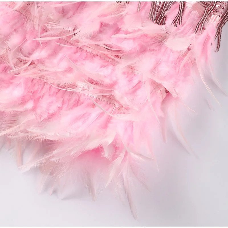 Avenelle™ Vestido con Plumas