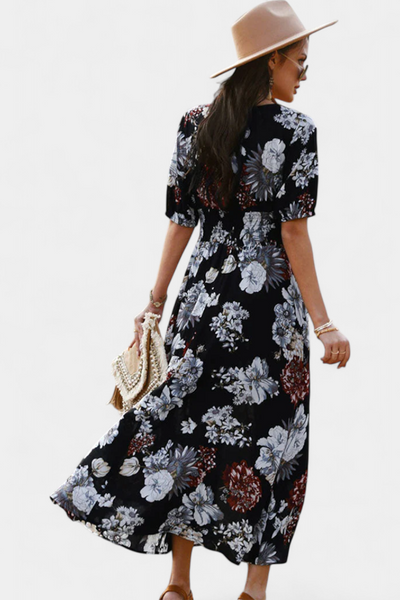 Benoja Vestido de Verano con Diseño Floral y Corte Ajustado