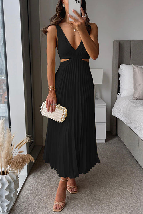 Elsa | Elegante vestido maxi plisado