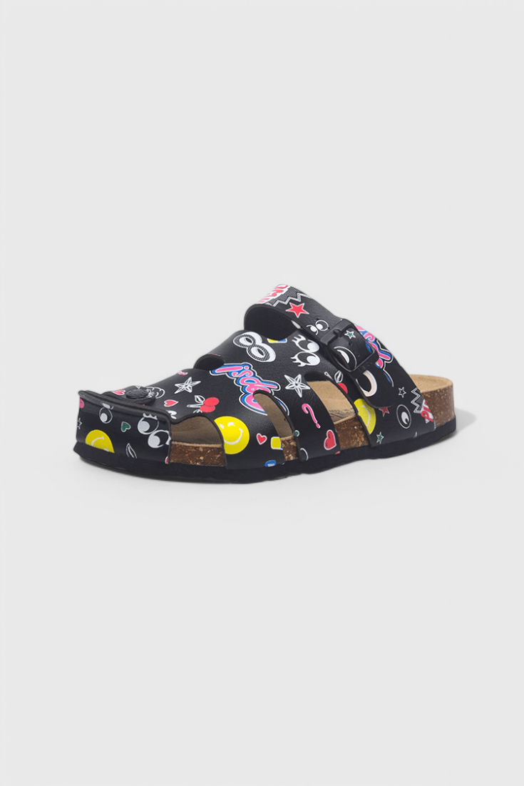 Neya Zuecos de Corcho con Hebilla y Plantilla Confortable