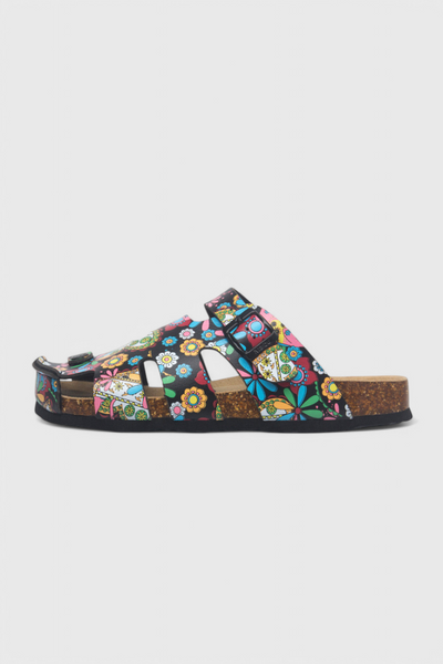 Neya Zuecos de Corcho con Hebilla y Plantilla Confortable