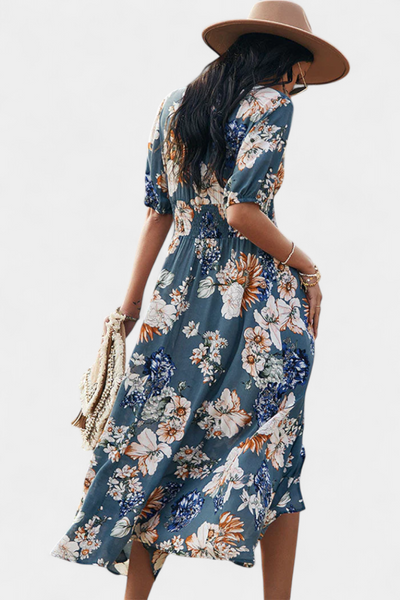Benoja Vestido de Verano con Diseño Floral y Corte Ajustado