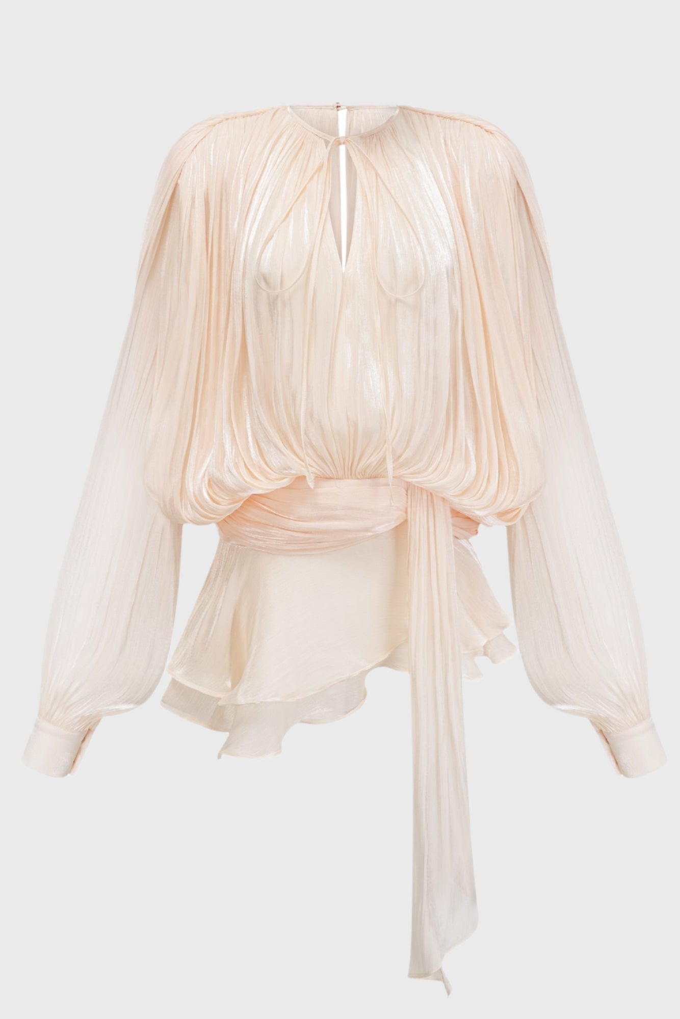 Aurore Mini Dress with Ruffles and Full Pleats