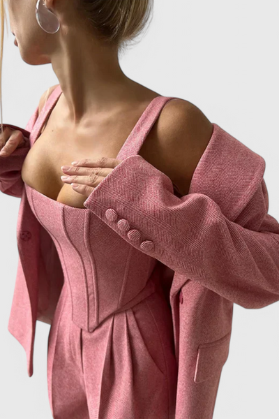 Evena Conjunto de 3 Piezas con Corsé Estructurado