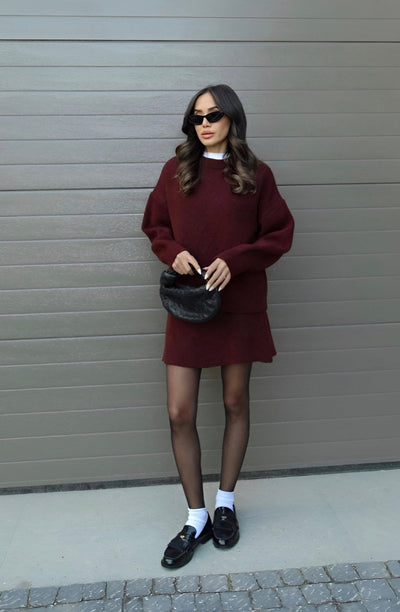 María™ Conjunto de Punto – suéter & falda
