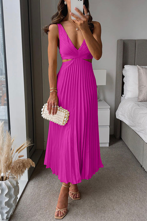 Elsa | Elegante vestido maxi plisado