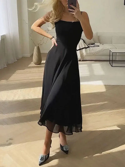 Sara® | Vestido Largo Elegante de Estilo Sólido