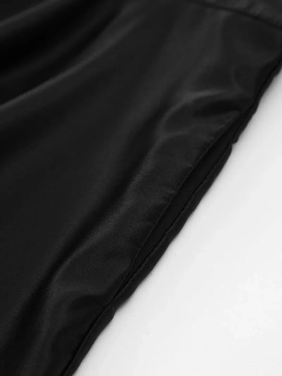 Mette® | Vestido Mini Plisado de Satén con Bolsillos Dobles y Espalda Abierta