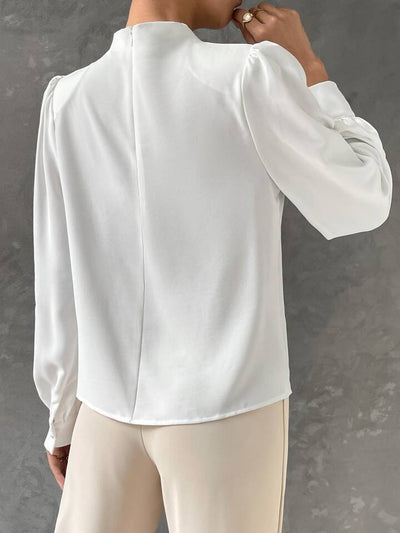 Ebba® | Blusa Elegante con Manga Obispo Drapada