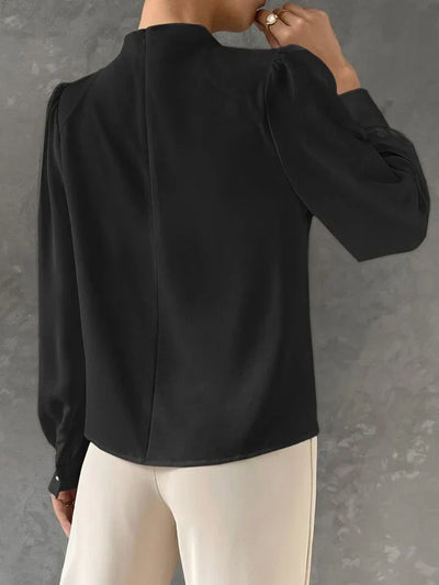 Ebba® | Blusa Elegante con Manga Obispo Drapada