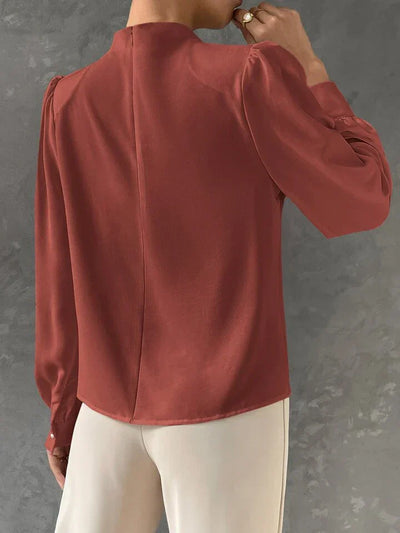 Ebba® | Blusa Elegante con Manga Obispo Drapada