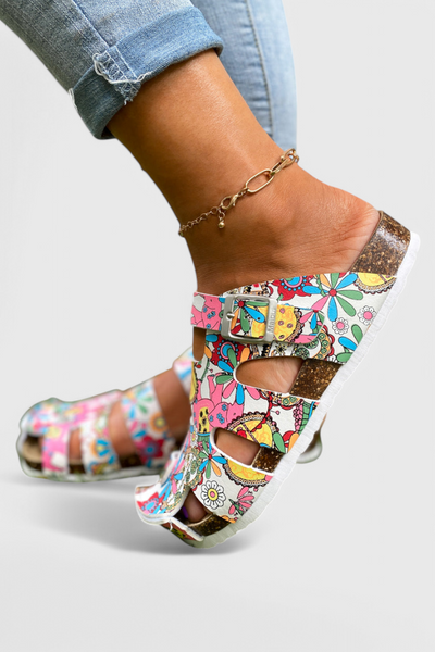 Neya Zuecos de Corcho con Hebilla y Plantilla Confortable