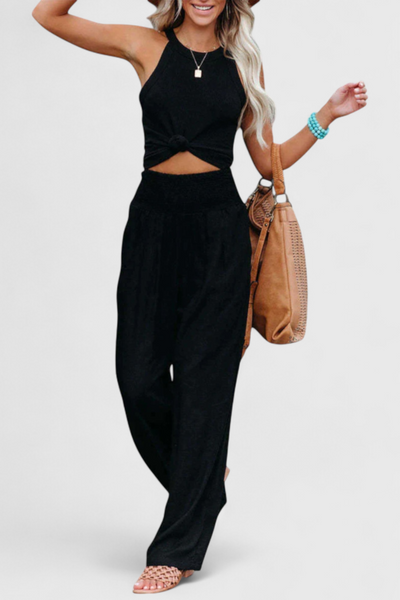 Lexia Pantalones de Algodón y Lino con Corte Suelto y Estilo Natural