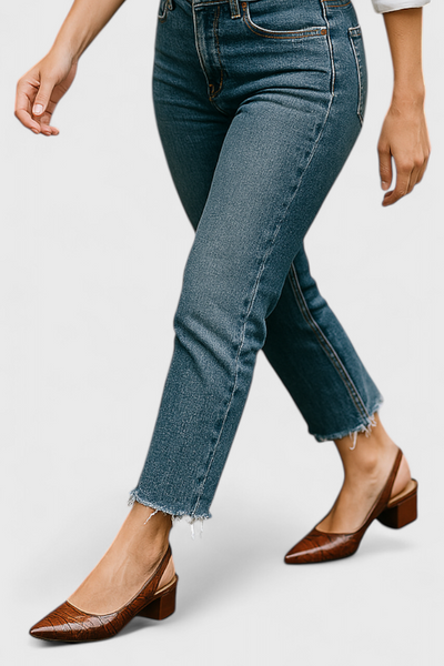 Elegantes Tacones Slingback Ava con Punta Fina