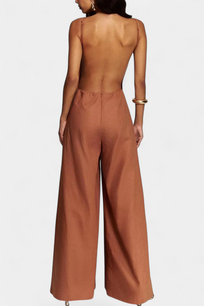 Mono Halter Belén de Pierna Ancha con Elegante Caída