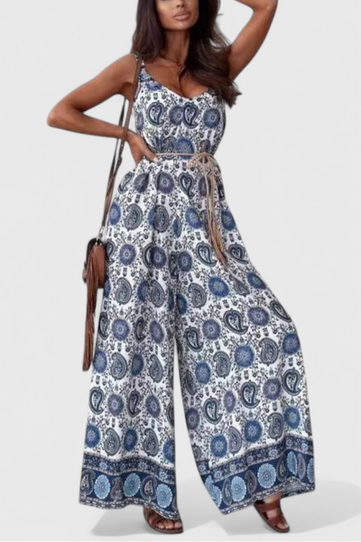 Mono de Pierna Ancha Gabriella con Estampado Vibrante