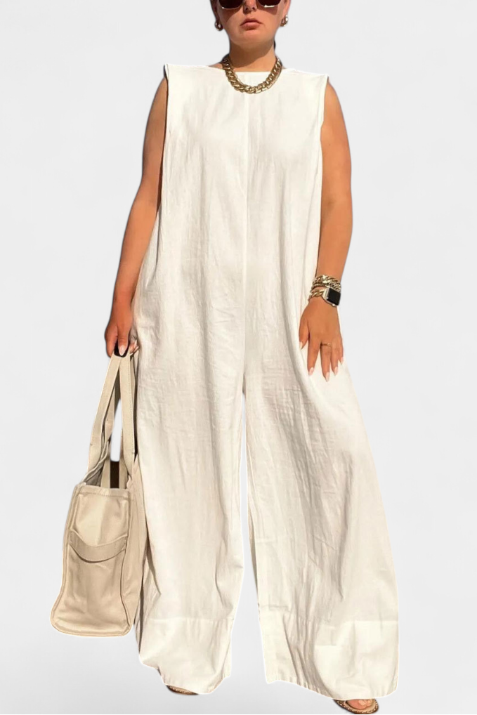 Airla Mono Oversize sin Mangas con Pierna Ancha
