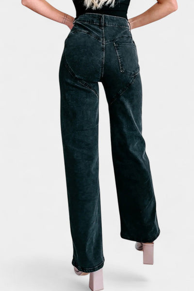Evian Rhinestone-Embellished Ripped Straight-Leg Jeans
