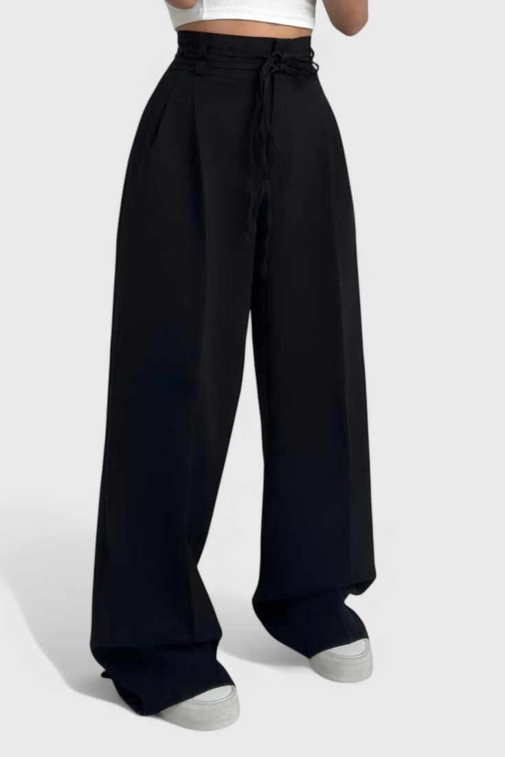 Sophie Pantalones de pierna ancha con ajuste de cordones