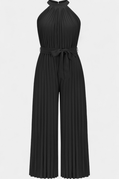Patrizia Halter Neck Pleated Palazzo Jumpsuit