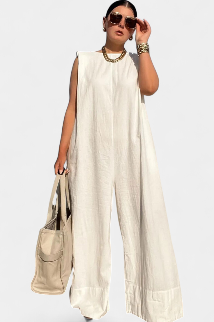 Airla Mono Oversize sin Mangas con Pierna Ancha